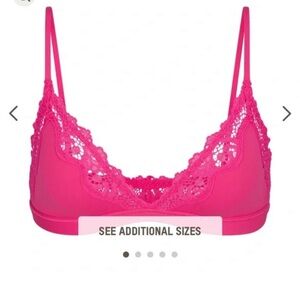 Skims Pink Lace Bralette